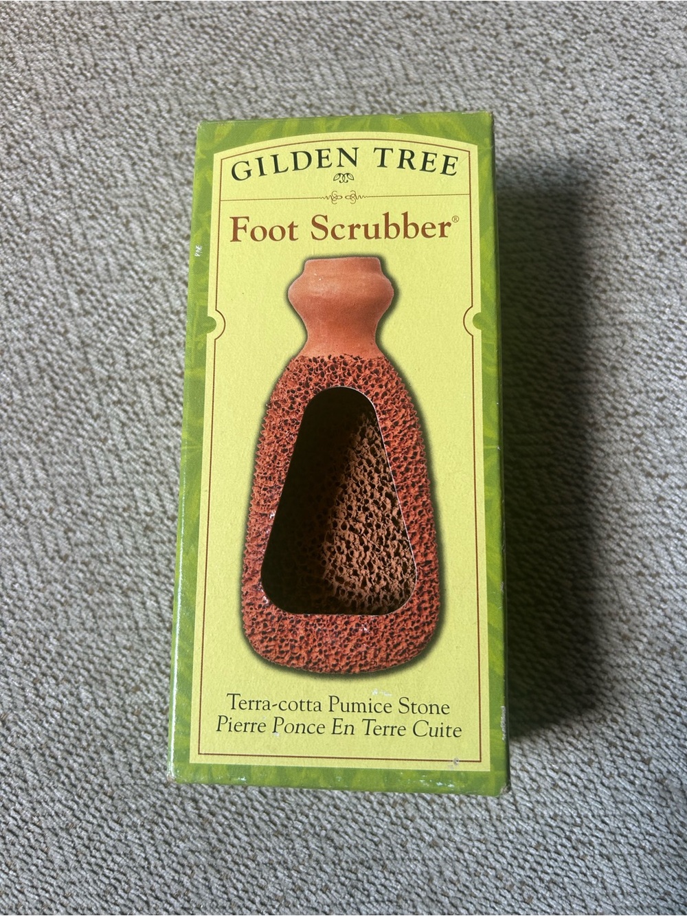 NEW Gilden Tree Foot Scrubber - Terra-cotta Pumice Stone (Orange/Brown)